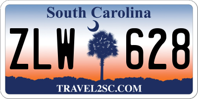 SC license plate ZLW628
