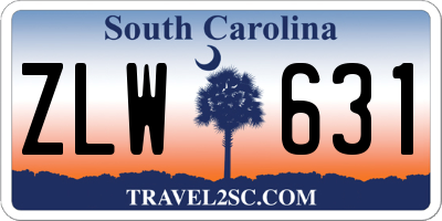 SC license plate ZLW631