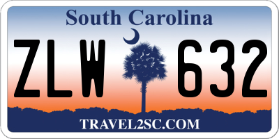 SC license plate ZLW632