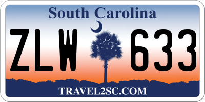 SC license plate ZLW633