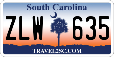 SC license plate ZLW635