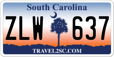SC license plate ZLW637