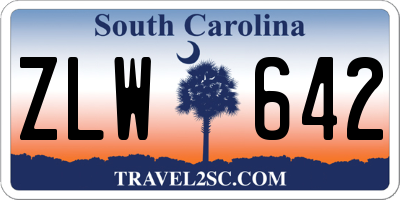 SC license plate ZLW642