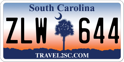 SC license plate ZLW644