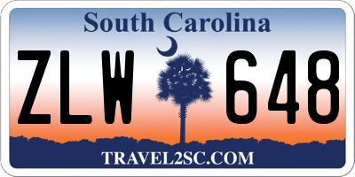 SC license plate ZLW648
