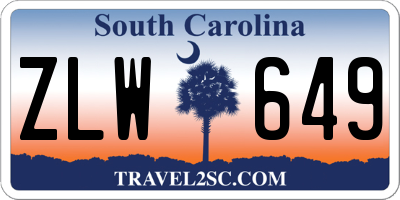 SC license plate ZLW649