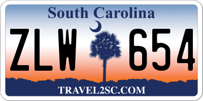 SC license plate ZLW654