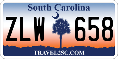 SC license plate ZLW658