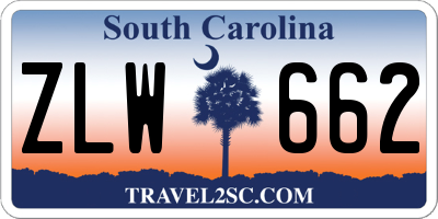 SC license plate ZLW662