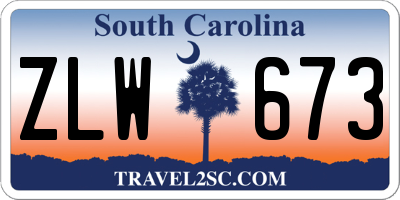SC license plate ZLW673