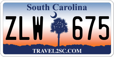 SC license plate ZLW675