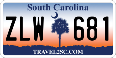 SC license plate ZLW681