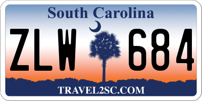 SC license plate ZLW684