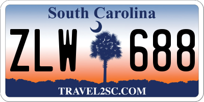 SC license plate ZLW688