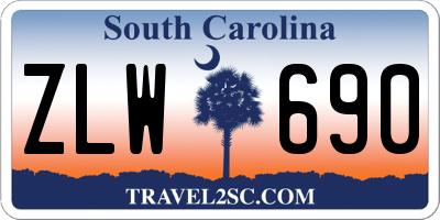 SC license plate ZLW690