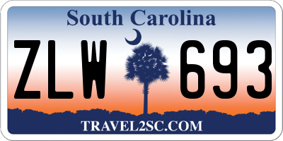 SC license plate ZLW693