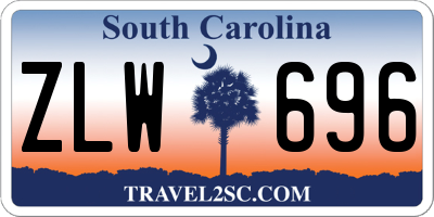 SC license plate ZLW696