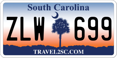 SC license plate ZLW699