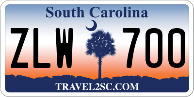 SC license plate ZLW700