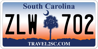 SC license plate ZLW702