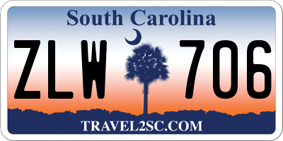 SC license plate ZLW706