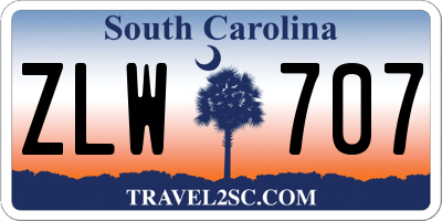 SC license plate ZLW707