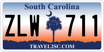 SC license plate ZLW711