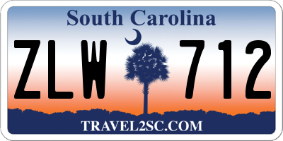 SC license plate ZLW712