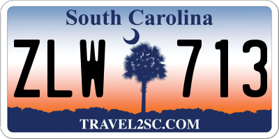 SC license plate ZLW713