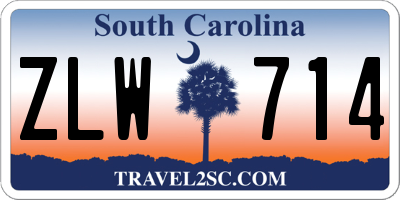 SC license plate ZLW714