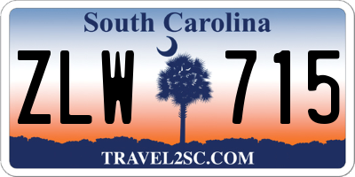 SC license plate ZLW715