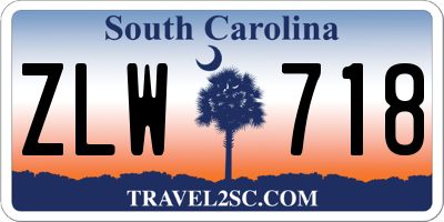 SC license plate ZLW718