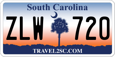 SC license plate ZLW720