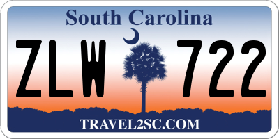 SC license plate ZLW722