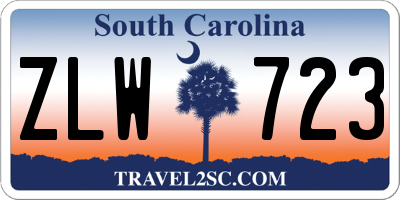 SC license plate ZLW723