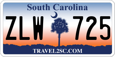 SC license plate ZLW725