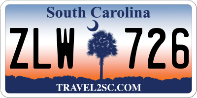 SC license plate ZLW726