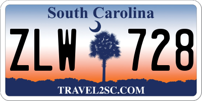 SC license plate ZLW728