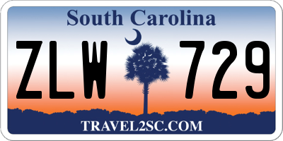 SC license plate ZLW729