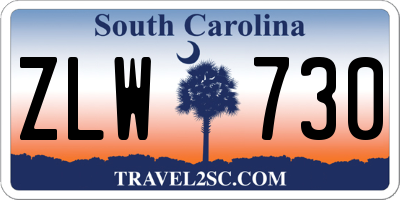 SC license plate ZLW730