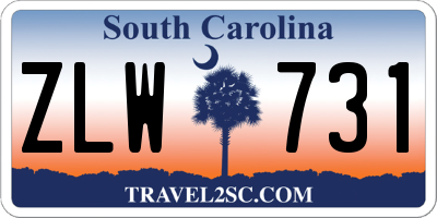 SC license plate ZLW731