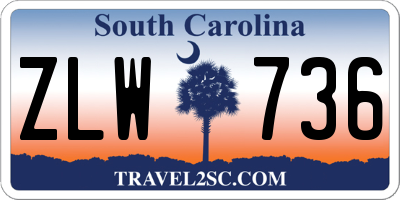 SC license plate ZLW736