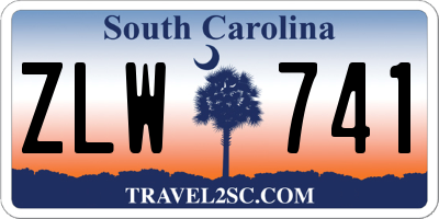 SC license plate ZLW741