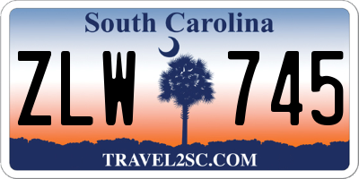 SC license plate ZLW745