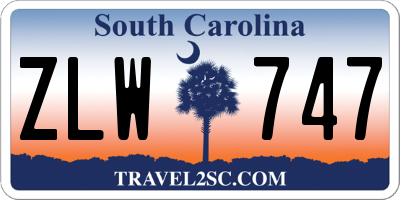 SC license plate ZLW747
