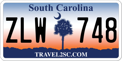 SC license plate ZLW748