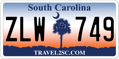 SC license plate ZLW749