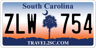 SC license plate ZLW754