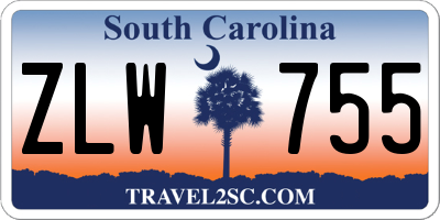 SC license plate ZLW755