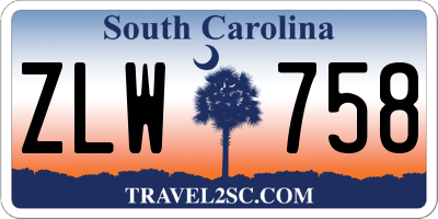 SC license plate ZLW758
